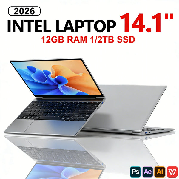 14.1'' Windows 11 Laptop Computer Intel Atom A3950 12GB RAM 1TB SSD Notebook PC Office Notebook PC Ultra thin Laptop Computer Zentrospro
