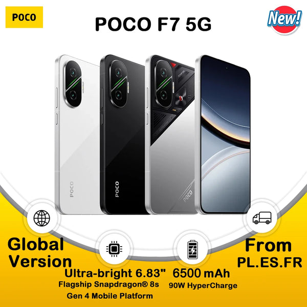 POCO F7 5G NFC Snapdragon Smartphone®8S Gen 4 Battery 6500mAh 90W 6.83 1.5 K 120Hz AMOLED Camera 50MP Zentrospro