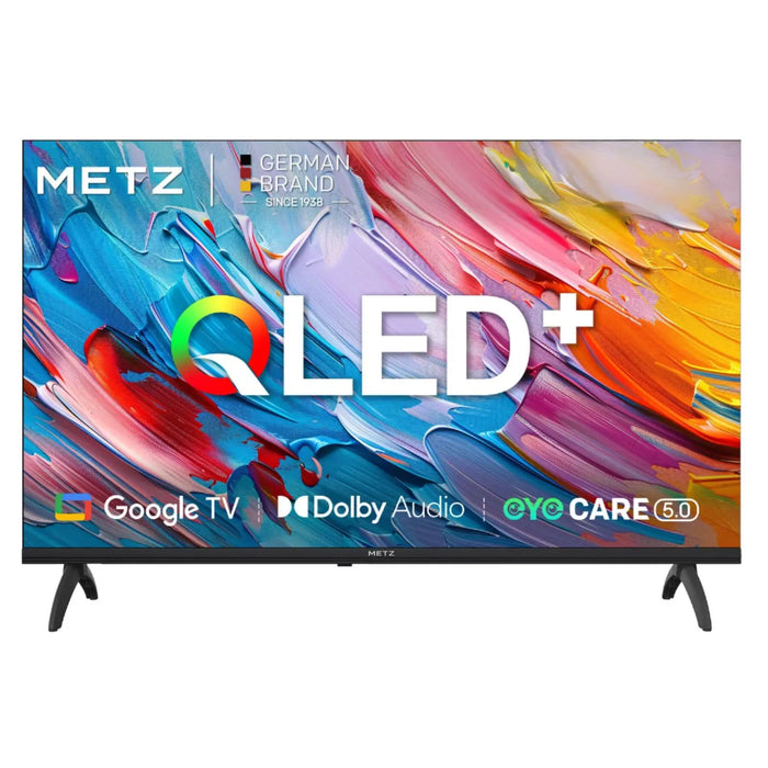 Metz 32" 40" MQF7000Z Smart Tv Hd Qled Google Tv |   Eyecare 3.0, Hdr10, Dolby Audio, Azultooth Remote Control, Borderless Frame, Negro