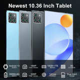 2026 5G Global Original Tablet Android 10.36Inch 16GB RAM 1TB ROM Tablets 20000mAh 14-Core Android 13.0 WiFi Bluetooth Network Zentrospro