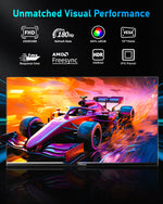 FYHXele 24Inch 180Hz Gaming Monitor 1K FHD Computer Display 1ms Response Time Eye Care Screen LCD Support HDR G-Sync VESA Zentrospro