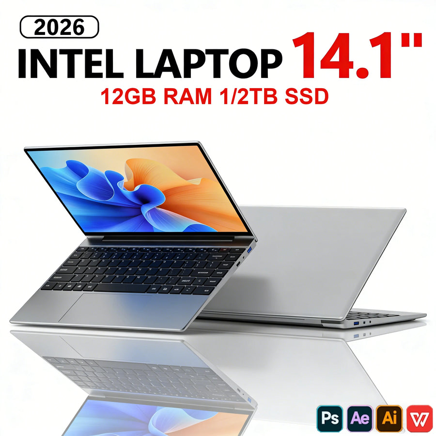 14.1'' Windows 11 Laptop Computer Intel Atom A3950 12GB RAM 1TB SSD  Notebook PC Office Notebook PC Ultra thin Laptop Computer Zentrospro