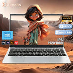 Xiaman Ultra Slim Windows 11 Laptop Computer 14.1" 12GB RAM 1TB 2TB SSD Intel A3950 Notebook 1920*1080 Office Study Computer PC Zentrospro