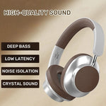 Wireless Bluetooth 5.3 Headband Headphones TEISCHE with Powerful Bass and 40 Hours Playtime, designed for sports with removable 3.5mm audio jack, lightweight at 280g, and optimized sound for a premium music experience. Zentrospro
