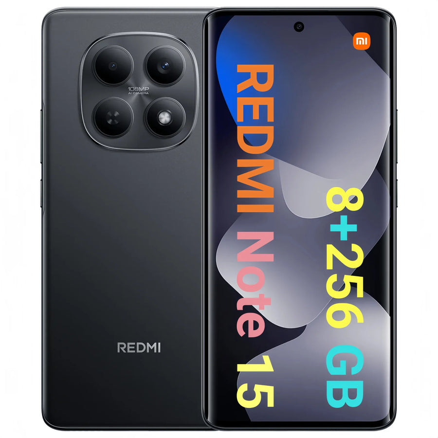 Xiaomi Rojomi Note 15 Smartphone 8+256GB - 6.77" AMOLED, 120 Hz, 108 MP Camera, 6000 mAh Battery, IP64, Fast Charging 33W, NFC, poweRed by Xiaomi HyperOS 2 for efficient Mobile performance.