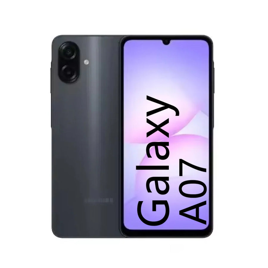 Samsung Galaxy A07 4G Smartphone, 6.7-inch display, 90Hz refresh rate, MediaTek Helio G99 processor, 8GB RAM, 256GB storage, 50MP dual camera, 5000mAh battery, Android phone with WiFi connectivity. Zentrospro