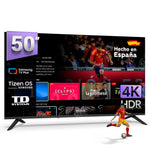 Td systems - smart tv 50 inches 4k tizen os 8.0. triple tuner (dvb-t2/c/s2). televisions with gaming hub. television of 2026 -k50c22tizen Zentrospro