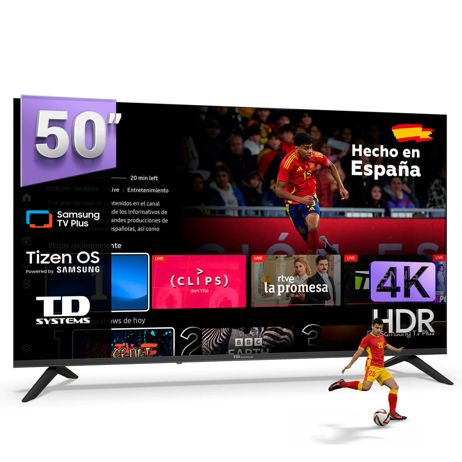 Td Sistemas - Smart TV 50 Pulgadas 4k tizen os 8.0. triple Sintonizador (dvb-t2/c/s2). Televisións con Gaming hub. Televisión of 2026 -k50c22tizen