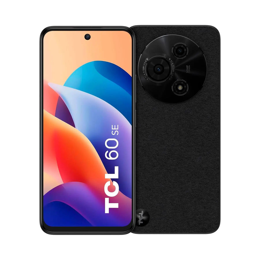 TCL 60 SE Obsidian Negro / 8GB RAM + 512GB ROM Teléfono Inteligente con 6.67" HD+ 90Hz Pantalla, 50MP Cámara, 5200mAh Batería, Dual SIM, NFC, y yroid 15 for a seamless user Experiencia y ample Almacenamiento.