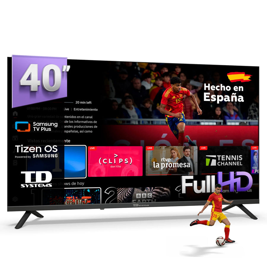 Td systems - smart tv 40 inches tizen os 8.0. triple tuner (dvb-t2/c/s2). televisions with gaming hub. television of 2026 - k40c22tizen