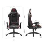 Tempest Vanquish Silla Gaming Gris-Rojo Zentrospro