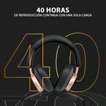 Wireless Bluetooth Headphones with 40H Playtime, TEISCHE Headband, 40mm Drivers, and Advanced Bluetooth 5.4 for HiFi Sound and Noise Isolation, Ideal for Sports and Music, Comfortable Ergonomic Design. Zentrospro