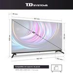 Smart tv 43 inches 4k. tizen os 8.0 televisions. dtt hd television 2026 - td systems k43c22tizen Zentrospro