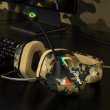 Tatybo gaming headsets with microphone for ps4 ps5 pc xboxone switch, gaming headphones with premium stereo, large earmuffs and 4 rgb light modes Zentrospro