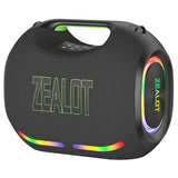 ZEALOT-ZE21 250W Portable Bluetooth Speaker High Volume Waterproof 48000mAh Wireless TWS Subwoofer Suporrt USB/TF/AUX RGB light Zentrospro