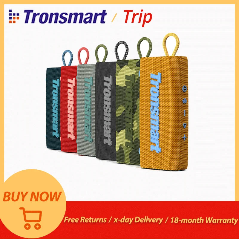 Tronsmart Trip Speaker Portable Bluetooth Speaker with Dual-Driver, IPX7 Waterproof, True Wireless Stereo for Outdoor Zentrospro