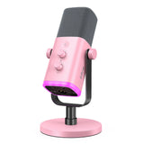 FIFINE USB/XLR Dynamic Microphone with Touch Mute Button,Headphone jack,I/O Controls,for PC PS5/4 mixer,Gaming MIC Ampligame AM8 Zentrospro
